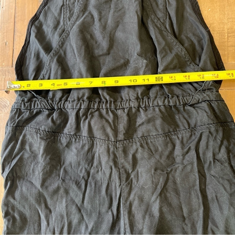 Aritzia Wilfred Free Valletta Cropped Overalls Medium Lyocell Twill Romper Black - Picture 12 of 13